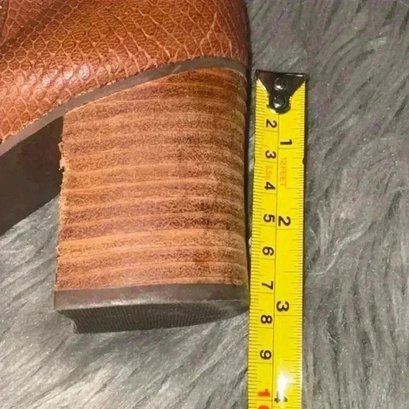 Anthropologie Seychelles Brown Side Zip Ankle Heel Bootie Size 8.5 - Picture 10 of 14